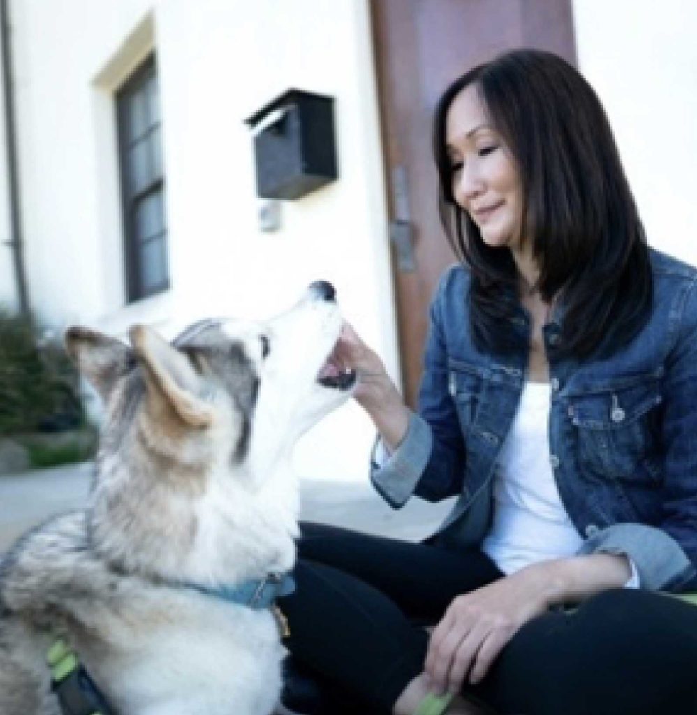 Lori Kajiya, VICE PRESIDENT, ACCOUNT DIRECTOR - with dog